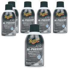 Meguiar's 美光 Whole Car 去味芳香罐, 空氣清新劑, 永久消除異味, 黑鉻香味, 57g, 6罐