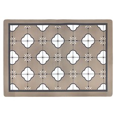 半島良品 5.0科技皮吸水防油地墊, 咖啡花磚, 1個