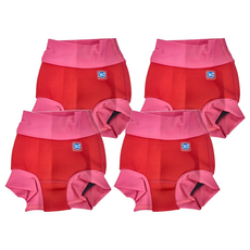 Splash About Happy Nappy 3D加強版 游泳尿布褲, 環保省錢, 可重複使用, L, 4件