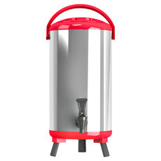 WORTH IT 渥思 日式不鏽鋼保溫茶桶, 12L, 304不鏽鋼材質, 台灣製造, 櫻桃紅, 1桶