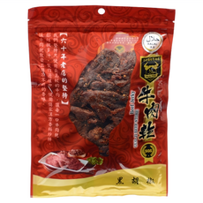 清真國際牛肉店 黑胡椒牛肉乾, 嚴選100%本土台灣牛, 180g, 1包