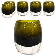 wandu 瓦讀 浪漫日記玻璃燭杯 8192-02, 墨綠色