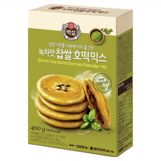 CJ BEKSUL 白雪 韓國抹茶糖煎餅預拌粉 在家輕鬆DIY道地韓國甜點, 400g, 1盒