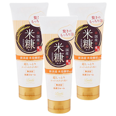 Loshi 樂絲 米糠潤澤飽滿洗面乳 驚奇的綿密泡, 120g, 3條