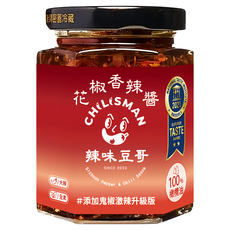 CHILISMAN 辣味豆哥 花椒香辣醬 大辣, 170g, 1罐
