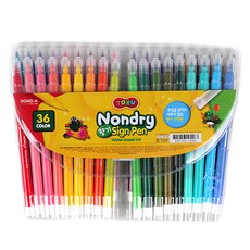 Toru 不易乾香味彩色筆, 綜合色, 36支