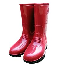 三和牌 兒童款 典雅半筒雨靴 9 蘋果紅