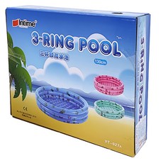 Intime Plastics 盈泰 三環圓形花水池, 130 cm, 1個, 藍色