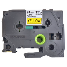 Brother 兄弟牌 護貝帶 TZe-651 24mm 黑色黃色膠帶, 1個