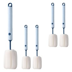 小麥購物 海綿杯刷 Y843 27.5 x 5.5cm 23g, 5個, 湖水藍