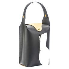 掛式衛生紙盒, 防水材質, 金屬鈕扣設計, 黑色, 1組, 23.5 x 22.2 x 0.4cm