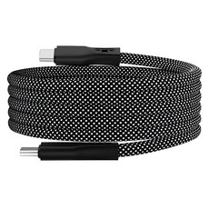 Bravo-U Type-C to Type-C 磁吸收納編織充電傳輸線, 1m, 黑色, 1條