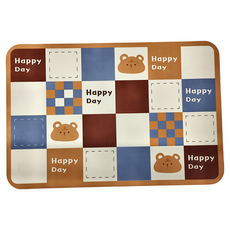 BonBon naturel 軟式珪藻土踏墊 Set, 小熊 多色, 2個