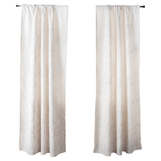 HOLA 和樂家居 幾何緹花落地窗簾 3.5kg, 彌月咖