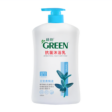 GREEN 綠的 抗菌沐浴乳 百里香, Ecocert有機認證, 植物潔淨水潤成分, 1L, 1瓶