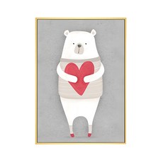 愛你哦白熊 壁畫, 木色