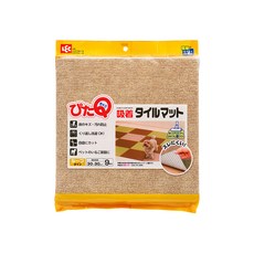 LEC 吸附水洗地墊 9枚入 防汙防滑 可重複清洗, 30 x 30cm, 米色, 1組