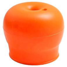 haakaa 萬用防溢漏吸管杯套 高彈性矽膠 適用大多數普通口徑直筒式水杯, 橘色, 1個, 小號