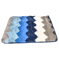 北歐系加厚吸水防滑廚房浴室植絨地墊 1入, 40 x 60cm, 浪起雲湧