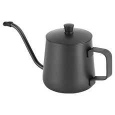 不鏽鋼手沖壺, 350ml, 磨砂黑, 304不鏽鋼, 1個, CANK0091BK2