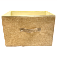上手家居 棉麻收納箱 50L 3個, 麻黃, 1組