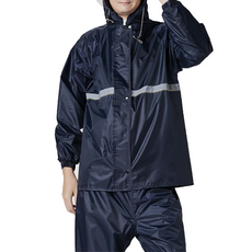 兩件式反光雨衣 帽沿款 01.藏青 L