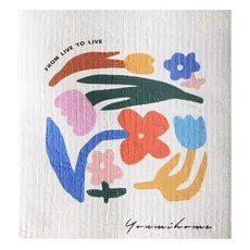 加厚木漿棉抹布 和平花環 4件組, 1組, 20ｘ17cm