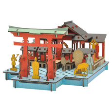 PUSU PUSU 3D系列 療癒系紙模型 免工具趣味拼圖, 日本宮島, 1個