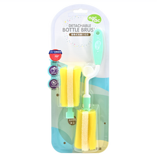 nac nac 替換式旋轉泡綿奶瓶刷, 閃亮黃, 1組