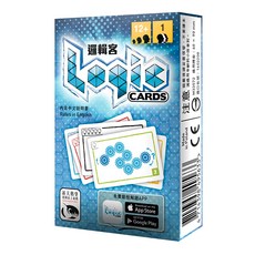 SWAN PANASIA 新天鵝堡 邏輯客 Logic Cards Blue 桌遊, 53項挑戰, 動畫解題APP, 12歲以上, 1人, 藍色, 1盒