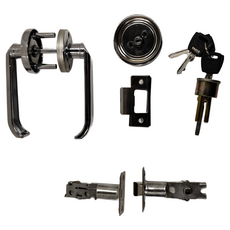 WACH 花旗門鎖 平直型 扁平鎖匙 W4021 銀色, 1個