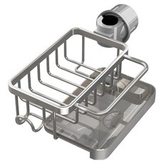 小麥購物 廚房水龍頭置物架 L944, 1個, 銀色