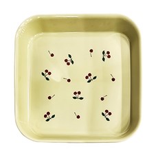 SHIMOYAMA PP骨碟果盤零食盤, 8個, 櫻桃米黃色, 1組