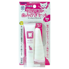 TAURUS 金牛座 潔牙入門組 (貓咪用) 內含牙膏與指套牙刷 專為尚未有刷牙經驗的愛貓設計, 1個, 21g