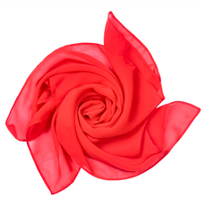 奧福打擊音樂教具 舞蹈紗巾 雪紡紗巾 律動紗巾 方巾 絲巾 45cm 玫紅色, 1條