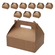 Indikay 牛皮手提禮物盒 大 23 x 17 x 18 cm 牛皮色 10入, 工藝, 10個