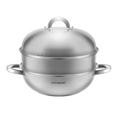 Kitchen Art IH不鏽鋼雙層圓頂炒鍋蒸鍋, 1個, 28cm