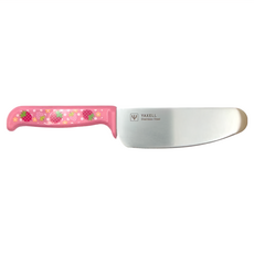 YAXELL 兒童安全菜刀 不鏽鋼刀刃 抗菌握柄, 23cm, 草莓, 1支