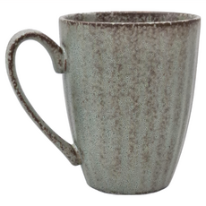 日本 美濃燒 啞光鏽邊十草馬克杯 7.1 x 9.6cm 220ml, 灰綠, 1個
