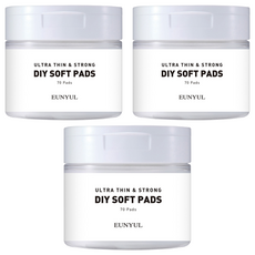 EUNYUL DIY化妝棉片 Set 超薄超強韌, 70片, 3罐