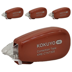 KOKUYO 國譽 ME 象牙白修正帶 B罫 6m KME-CTNT305DR, 跑道紅, 4個