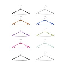 Craftsman In Storage 收納職人 寬肩無痕乾濕兩用多功能衣架 45cm, 顏色隨機, 10個