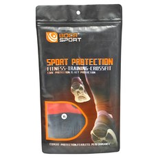 BOER SPORT 舒適針織彈力支撐護膝 矽膠圈升級保護半月板 黑紅色, 1個