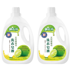 AKIRA 御衣坊 天然檸檬油洗衣皂液 植萃潔淨配方 低泡沫好沖洗, 2L, 2瓶