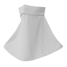 AREX SPORT 加長版抗曬涼感纖維大面積護頸冰絲面罩 可掛耳 AS-3499, 銀白灰, 1件