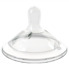 Chicco 天然母感2倍防脹矽膠奶嘴 柔軟不易扁塌 快速流量, 6個月以上, 2個