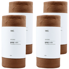 PURE SUNDAY 捲筒式一次性洗碗巾 60張 棕色, 4捲