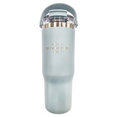 Sitarayuri 304不鏽鋼手提軟把雙飲冰霸杯 ZF-004 9 x 24cm 900ml 藍色, 1個