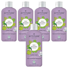 ATTITUDE 艾特優 兒童泡泡浴，香草&梨，473mL, 5瓶