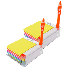 N次貼 透明便條台 76 x 76mm 400張 + 76 x 14mm 380張 4本 2組, 61308